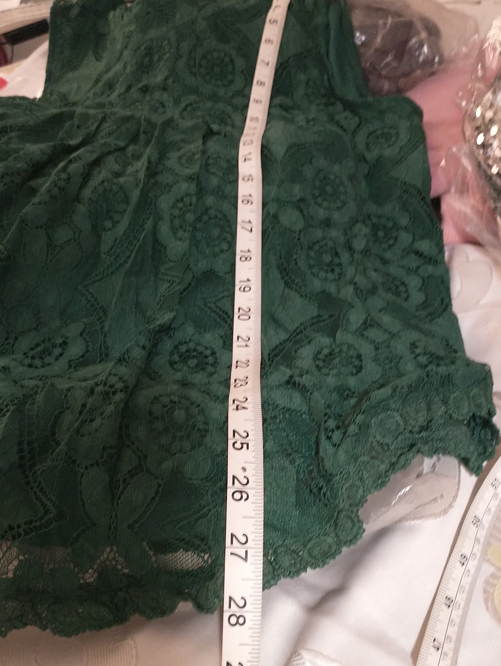 Green Lace Tank Top - Picture 6 of 6